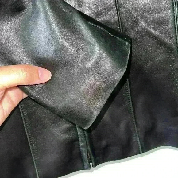 Nautica Black Leather Jacket - Picture 4 of 8